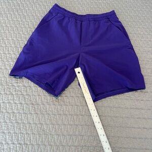 Lululemon Men's Purple Lined Pace Breaker  Athletic Shorts